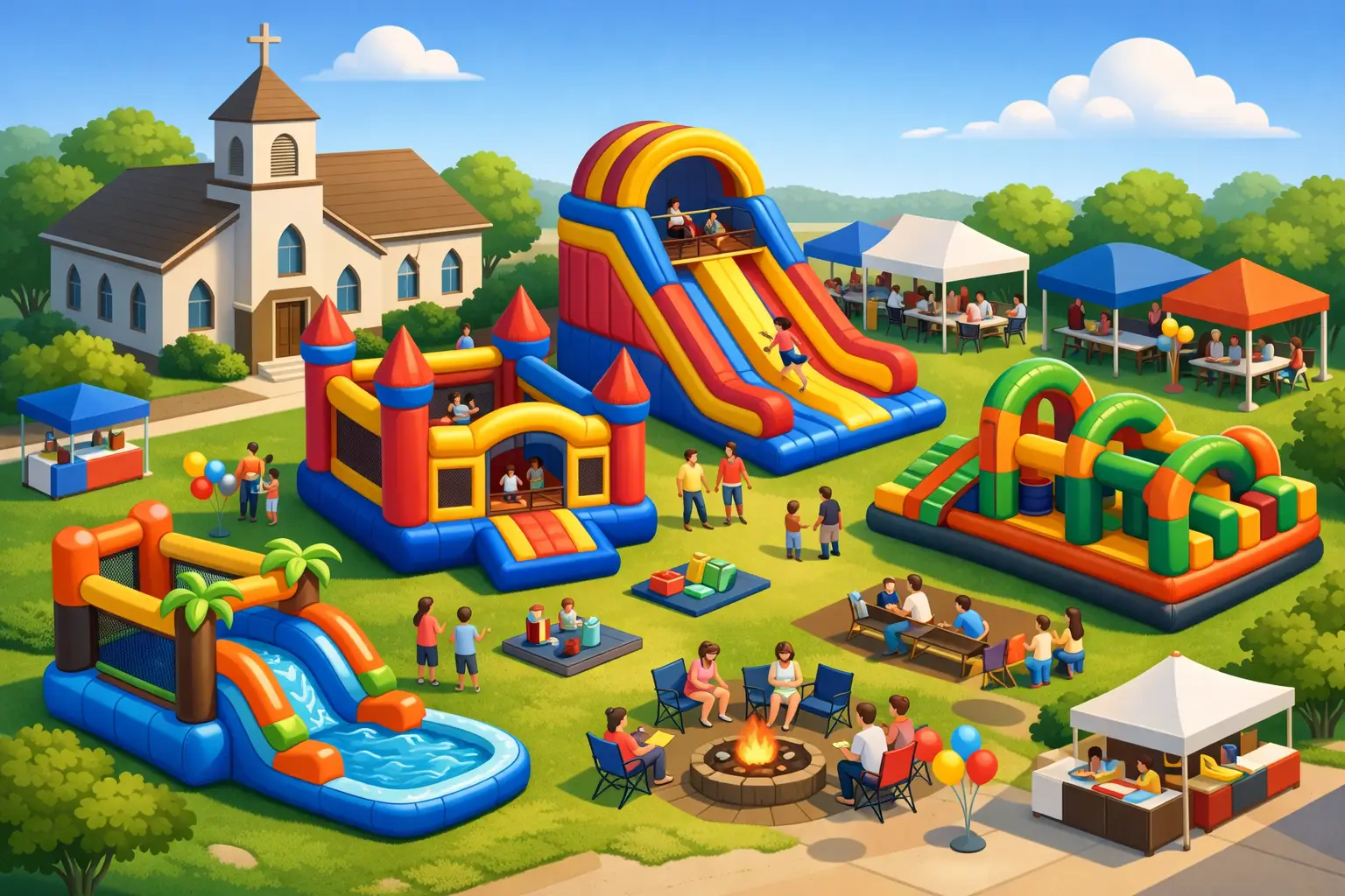 Church Event Inflatable Rentals That Work - AV Bounce LLC. Lancaster CA